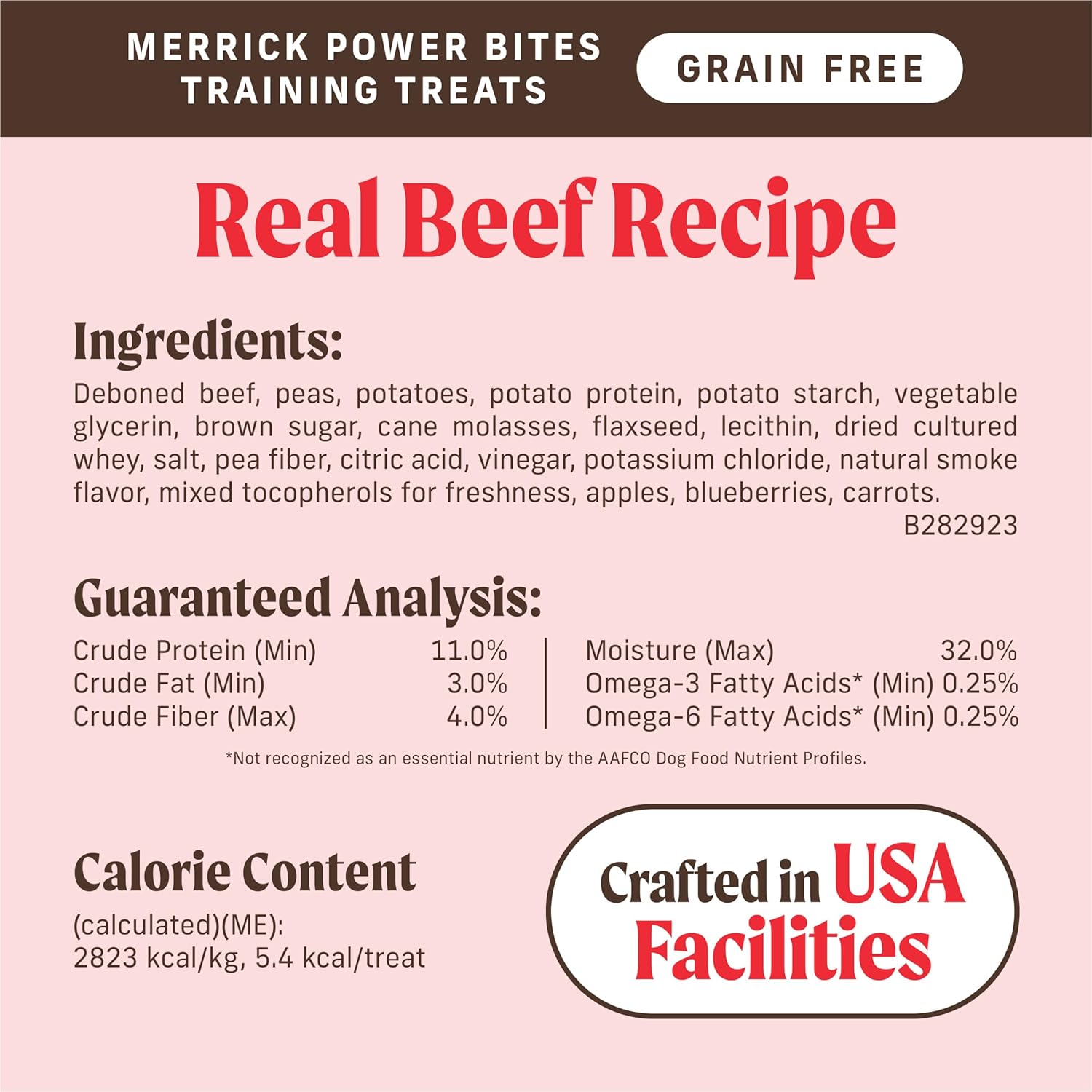 Merrick Power Bites Natural Soft And Chewy Real Meat Dog Treats, Grain Free Snack With Real Beef Recipe - 6 oz. Bag - Image 5