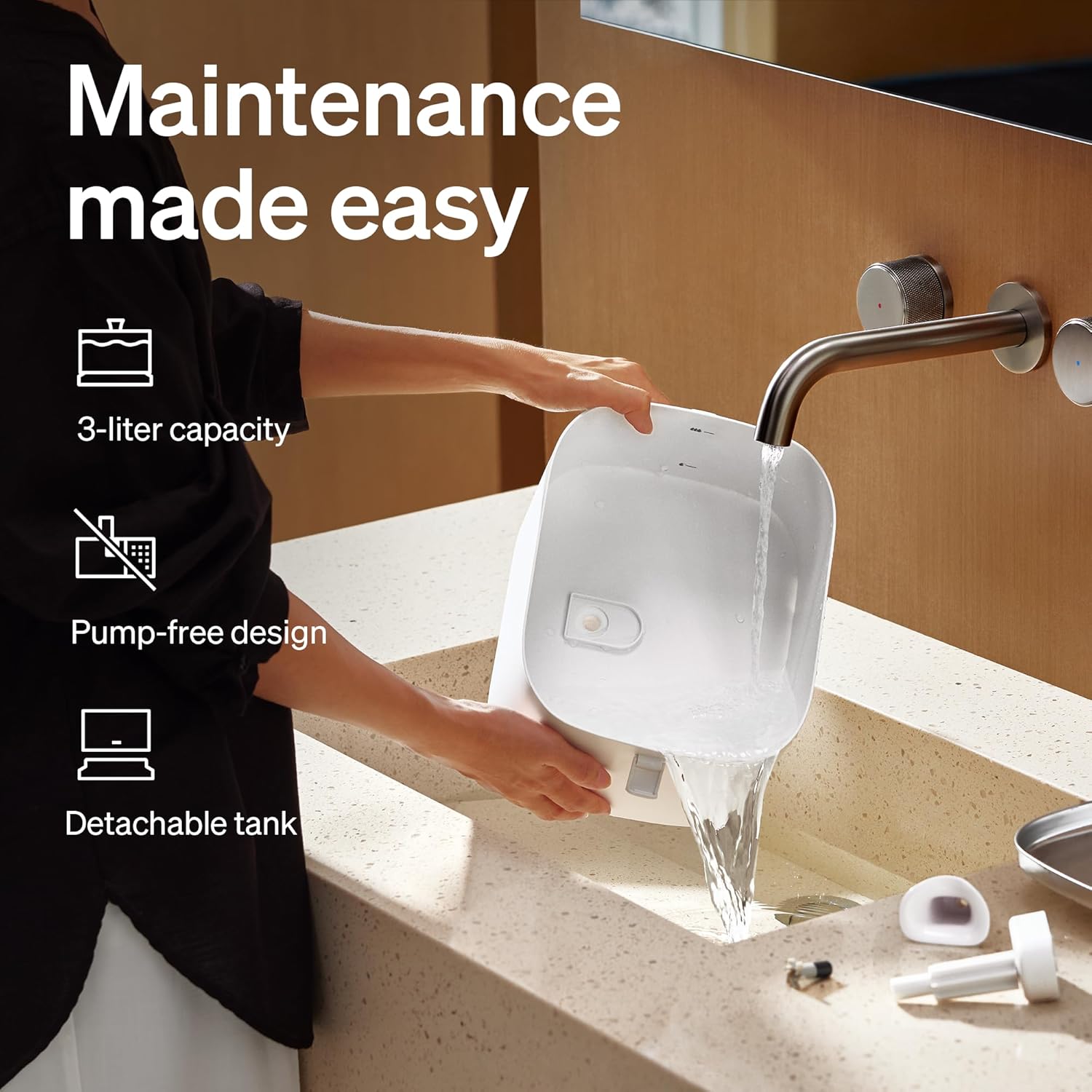 PETLIBRO Upgrade Cat Water Fountain Stainless Steel Tray, Dockstream 2 Cat Fountain Indoor, 3L/101oz Auto Cat Fountains for Drinking, App Monitoring Pet Water Fountain Dog, 5G WiFi Cat Water Dispenser - Image 3
