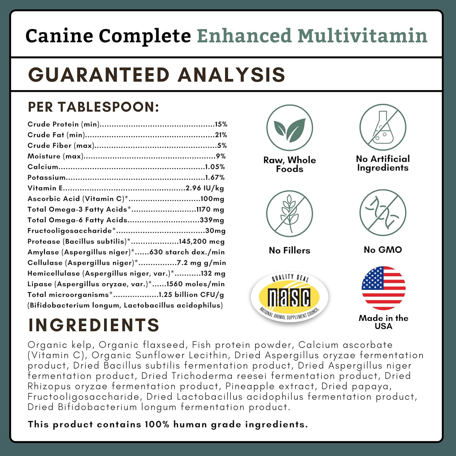 Wholistic Pet Organics Canine Complete - Dog Multivitamin Powder - 1 Lb - Daily Dog Vitamins and Supplements for Homemade Food - Immune System, Skin, Coat & Overall Health - All Breeds - 45 Scoops - Image 5