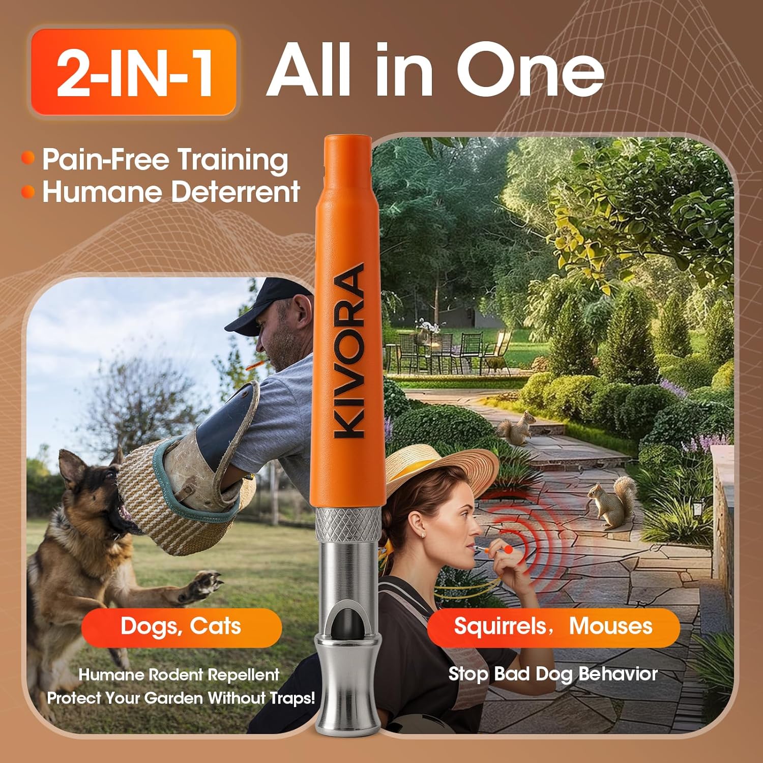KIVORA 4 Pack Dog Whistle to Stop Barking Neighbors Dog,304 Stainless Steel Adjustable Ultrasonic Silent Dog Training Whistle for Recall & Bark Control,Professional Whistle Suitable for All Dogs - Image 7