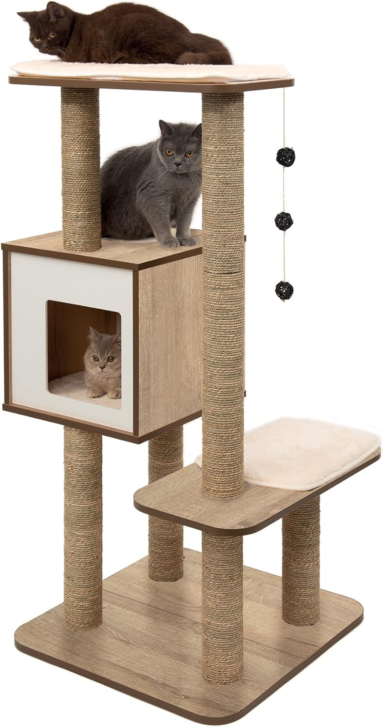 Vesper Cat Tree, High Base, Walnut, 52045 - Image 10