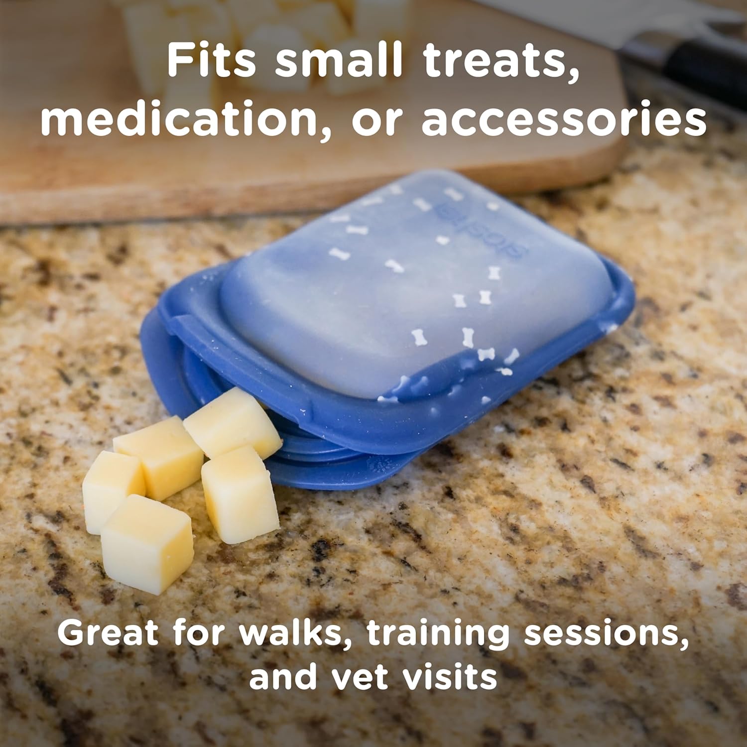 Stasher Pet Reusable Food Storage Puppy Essentials Kit, 4-Cup Dog Travel Bag, Treat Bags & Dog Food Can Lids, Airtight Seal, Food Grade Silicone, Freezer & Dishwasher Safe, Dog Gift - Image 4