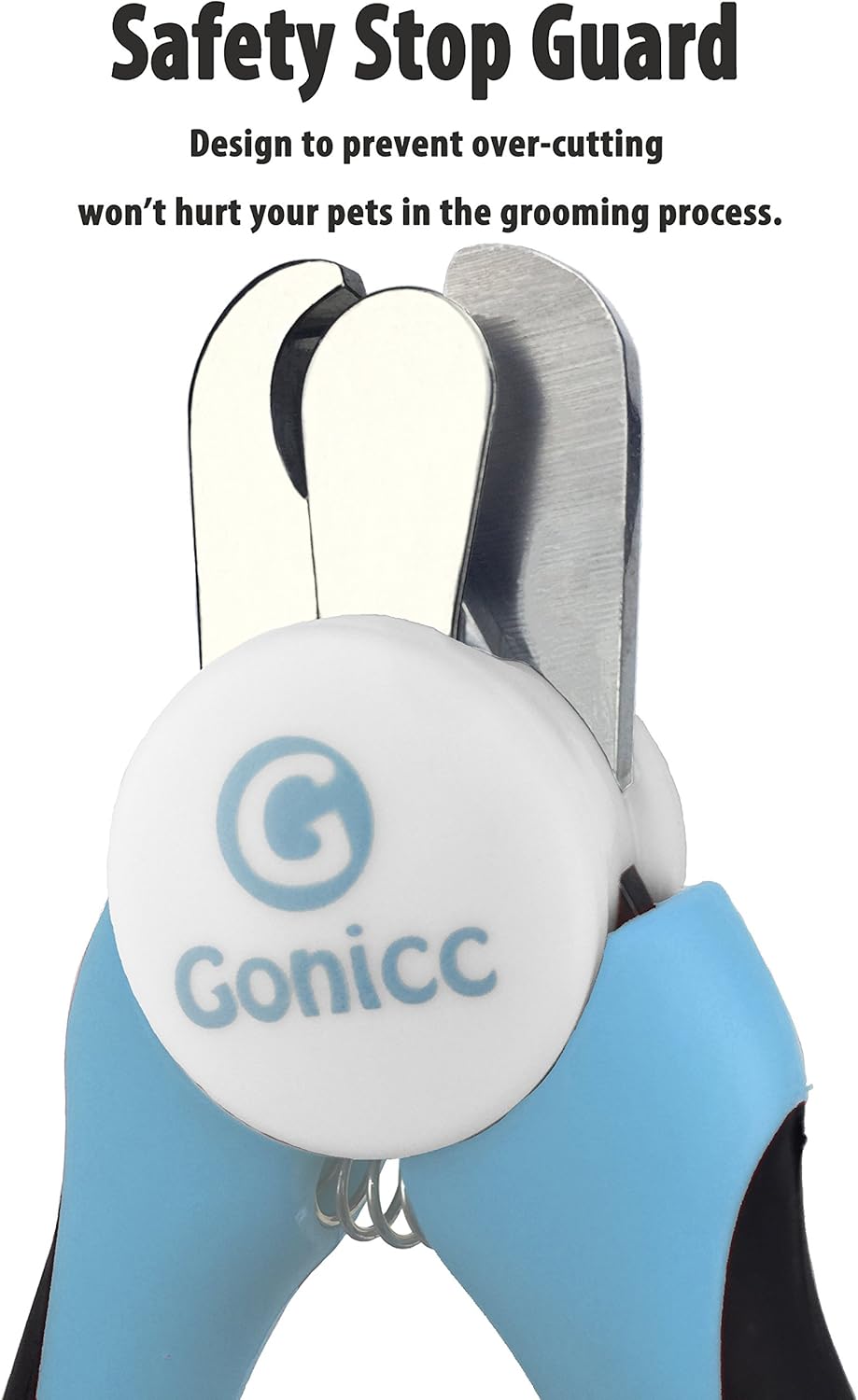 gonicc Dog & Cat Pets Nail Clippers and Trimmers - with Safety Guard to Avoid Overcutting, Free Nail File, Razor Sharp Blade - Professional Grooming Tool for Pets (for Medium to Small Dogs) - Image 2