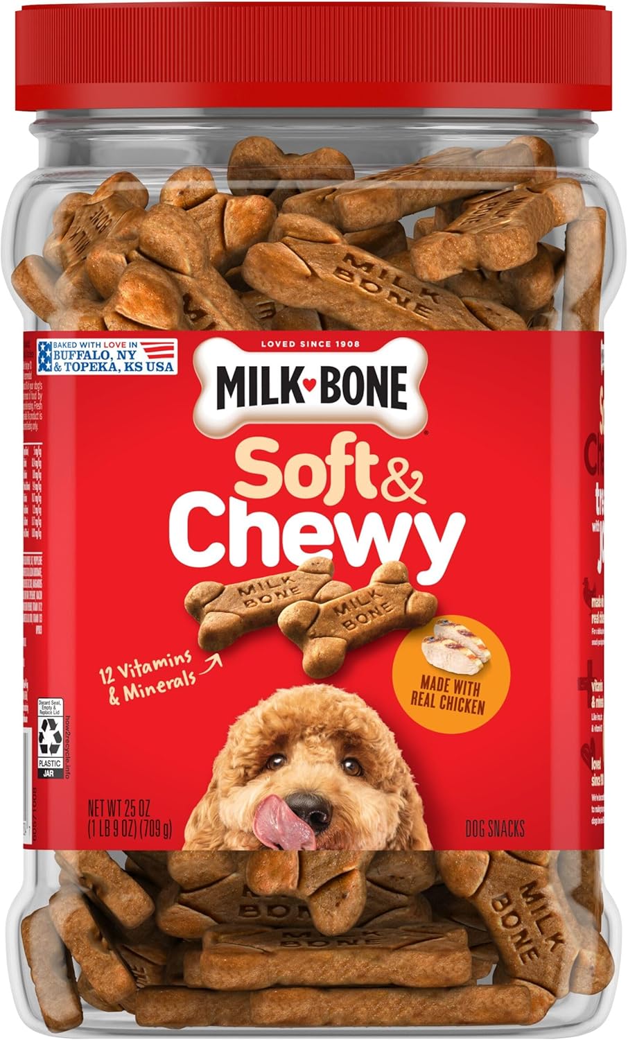 Milk-Bone Soft & Chewy Dog Treats, Made with Real Chicken, 25 Ounce Canister - Image 8