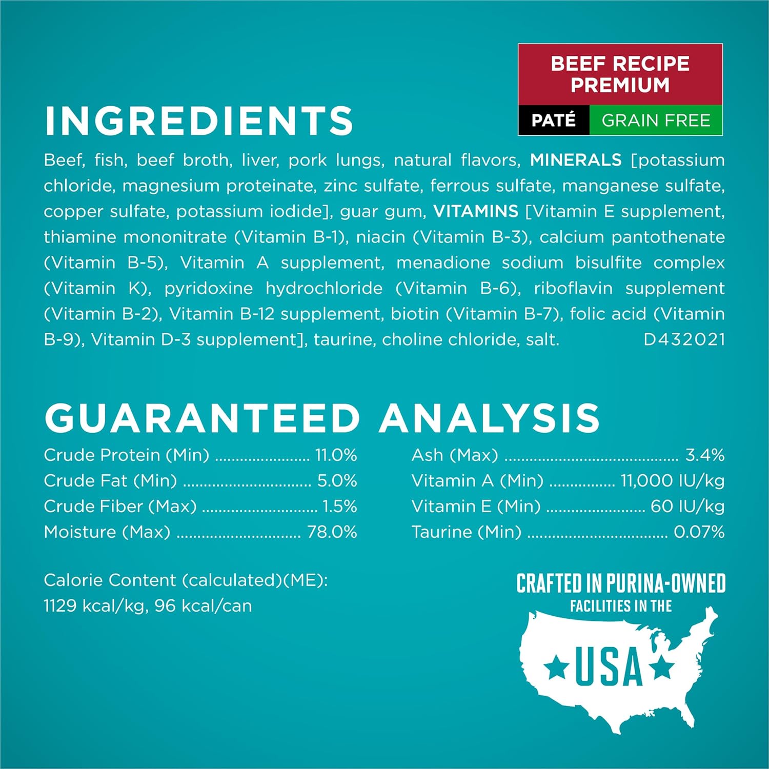 Purina ONE High Protein, Grain Free Pate Wet Cat Food Variety Pack, Grain Free Formula - (Pack of 24) 3 oz. Cans - Image 6