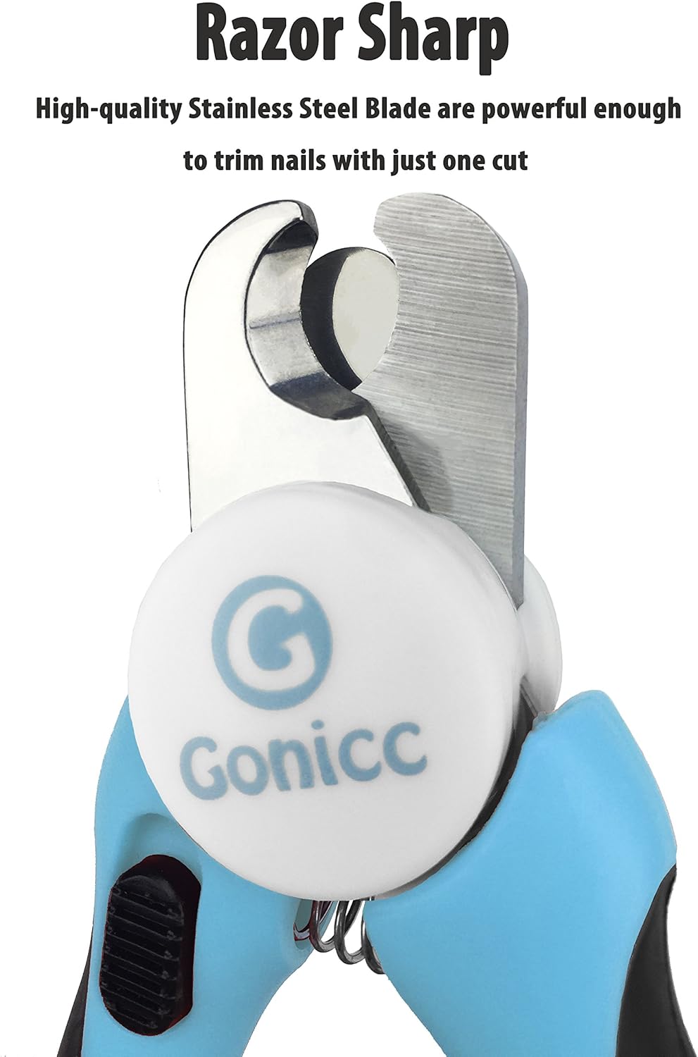 gonicc Dog & Cat Pets Nail Clippers and Trimmers - with Safety Guard to Avoid Overcutting, Free Nail File, Razor Sharp Blade - Professional Grooming Tool for Pets (for Medium to Small Dogs) - Image 3