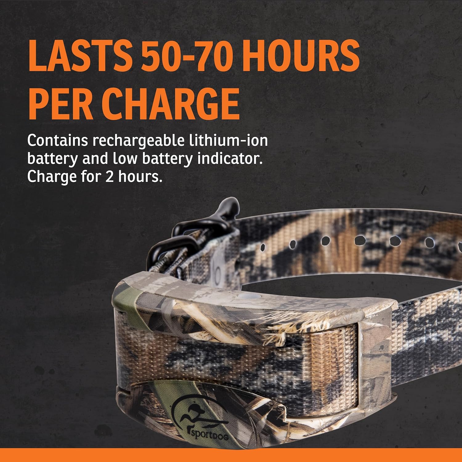 SportDOG WetlandHunter 425X Remote Trainer - Reliable Off-Leash Control - Rechargeable - Waterproof DryTek Technology - Adjustable Training Collar - Camouflage - 500-Yard Range, 1 Collar - Image 6