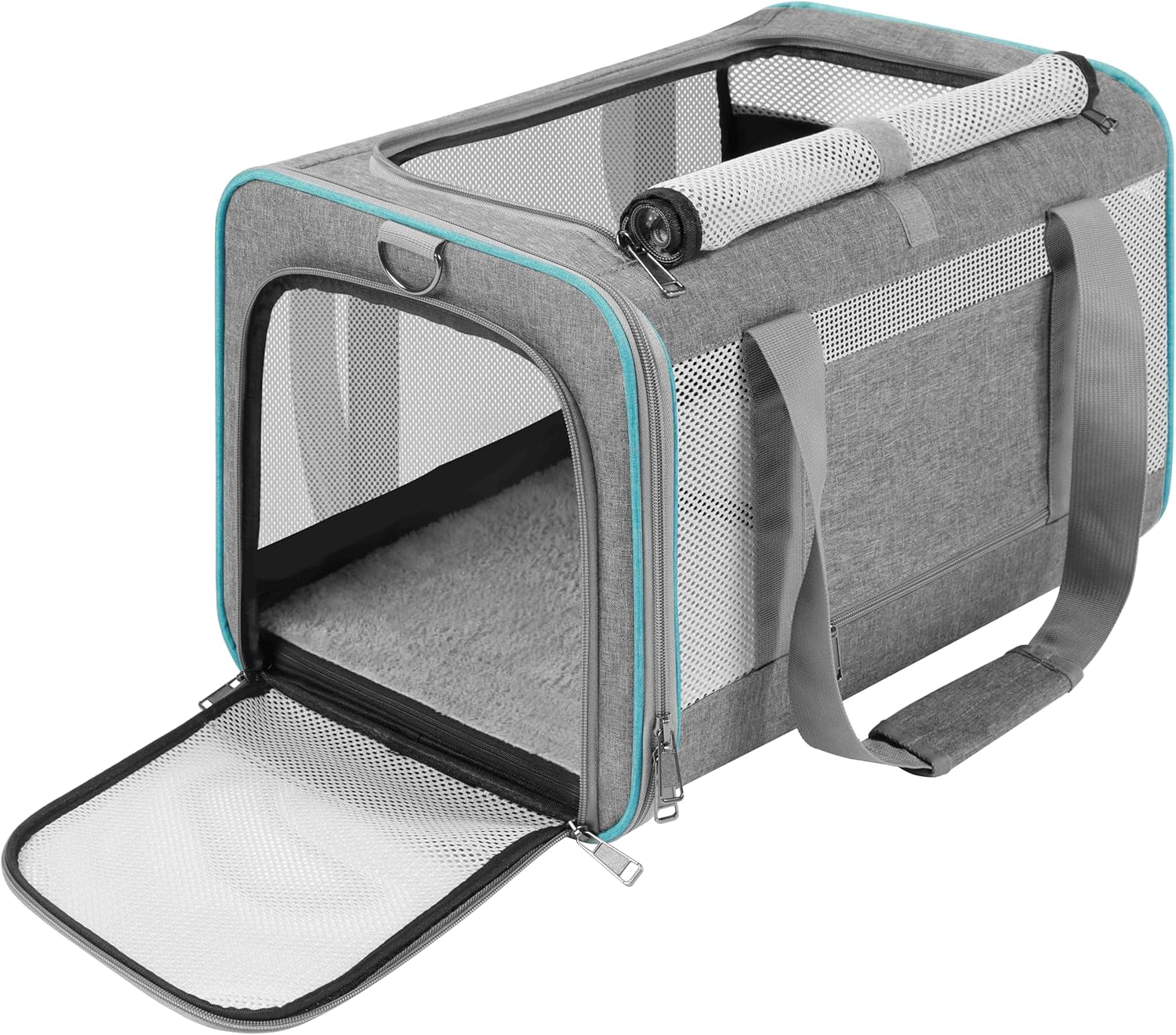 GAPZER Pet Carrier for Large Cats 20 lbs+ / Soft Sided Small Dog Travel Carriers Top Load/Collapsible Carrier Bag for Big Cat / 2 Kittens Sturdy Transport Carriers Long Trips/Medium Cats 15 pounds - Image 8