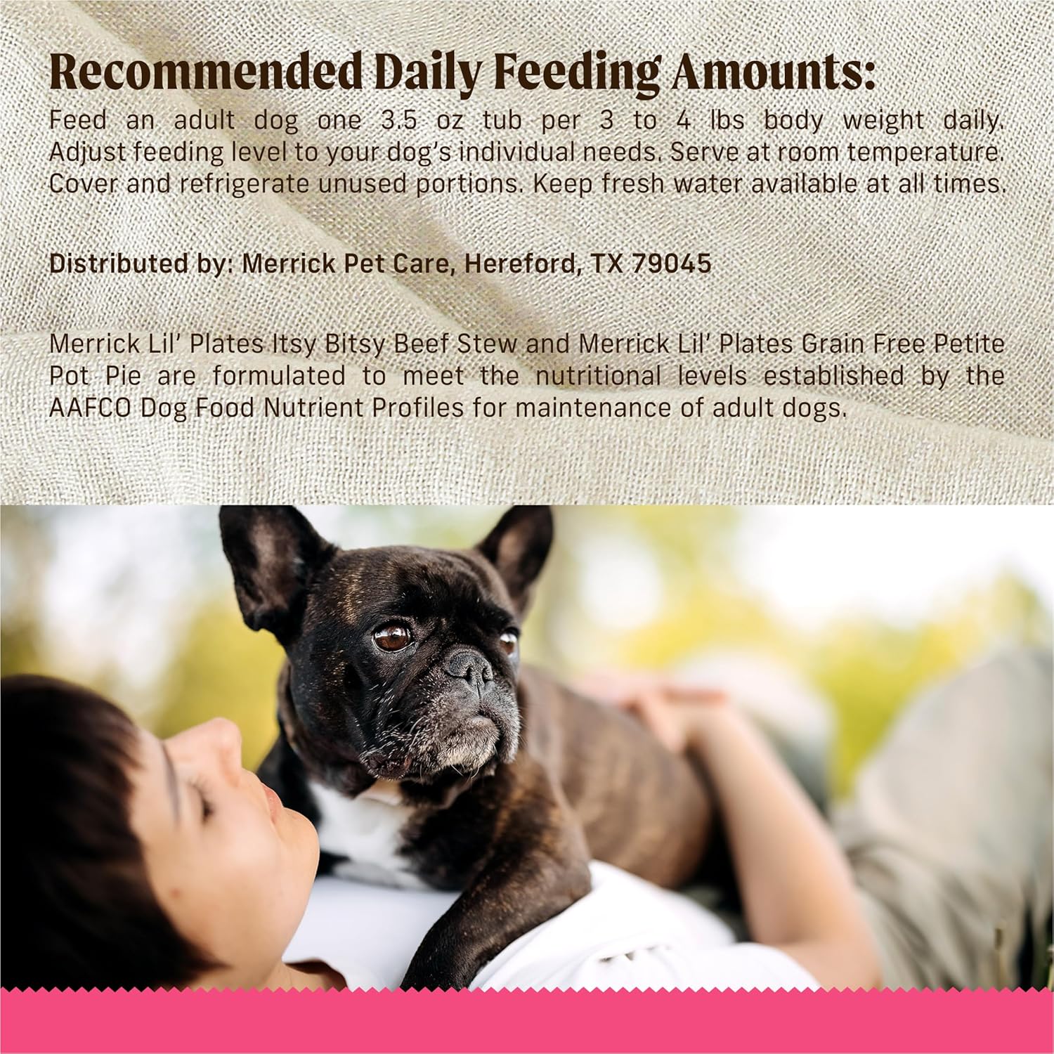 Merrick Lil’ Plates Grain Free Dinner Duos Soft Natural Wet Small Dog Food Variety Pack, Beef and Chicken - (Pack of 12) 3.5 lb. Tubs - Image 7