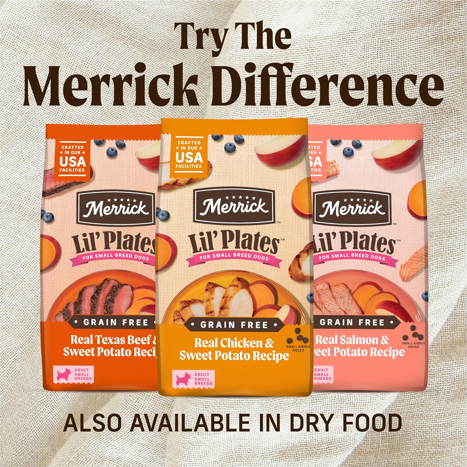 Merrick Lil’ Plates Grain Free Dinner Duos Soft Natural Wet Small Dog Food Variety Pack, Beef and Chicken - (Pack of 12) 3.5 lb. Tubs - Image 11