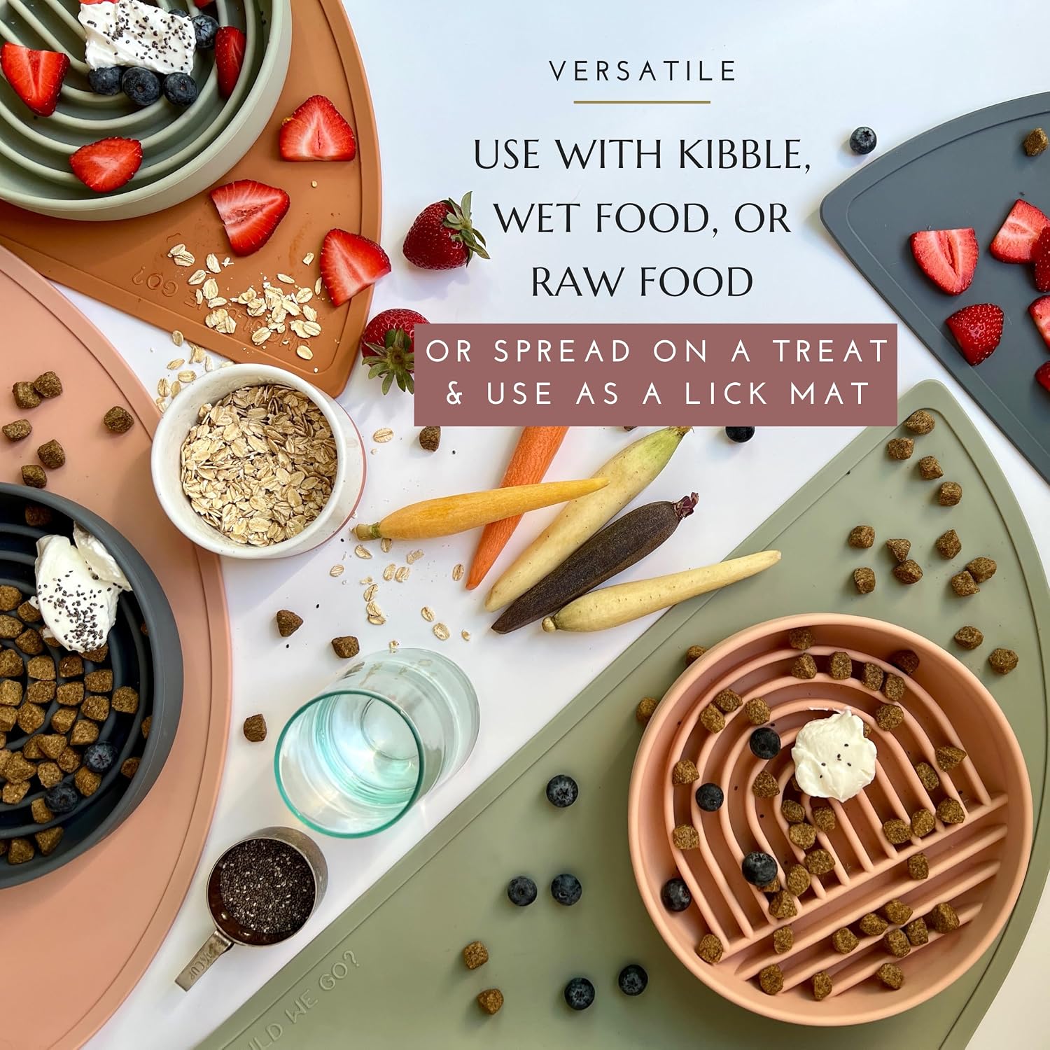Should We Go? Slow Feeder Dog Bowls - Medium Size Silicone Slow Eating Dog Bowl for Puppies & Dogs with Suction Cup -Dishwasher-Safe, Lick Mat Design, Reduces Gulping,for All Breeds,7.5”x1.5”- Sage - Image 7