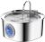 PEKTACO Stainless Steel Cat Water Fountain, 3.2L/108oz Cat Water Dispenser with Quiet Water Pump, Dishwasher Safe Pet Drinking Fountain for Cats