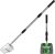 XBX Long Handle Cat Litter Scoop with Holder, Adjustable Extendable Metal Litter Scooper, Stainless Steel Shovel Sifter for Litter Box Cleaning, Durable Cat Pooper Scooper for Home Use