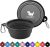 Collapsible Dog Bowls for Travel, 2-Pack Dog Portable Water Bowl for Dogs Cats Pet Foldable Feeding Watering Dish for Traveling Camping with Carabiners, BPA Free (Grey&Black, Small (Pack of 2))