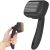 Dipoo Self Cleaning Shedding Brush – Skin Friendly Grooming Tool for Dogs, Cats, and Puppies, Deshedding and Hair Removal for Long and Short Haired Pets, Black