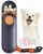 Clink Design 2-in-1 Puppy Essentials, Dog Training Clicker & Treat Carrier, Durable Food-Grade ABS, Treat Carrier with Desiccant Compartment, Compact & Lightweight Dog Stuff for Dogs – Black & Orange