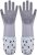 Pet Grooming Gloves Pet Hair Remover Cat, Dog Washing Gloves Silicone Heat Resistant Cleaning Gloves with High-Density Teeth Grooming Gloves for Dogs, Cats, Horses, Rabbits (1 Pair – Gray)