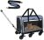 Petskd Extra Large Pet Carrier with Wheels for Large Cat or Medium Dog, 24″ X 17″ X 15″ Soft-Sided Rolling Dog Cat Carrier for Indoor and Outdoor Uses, Support up to 40 Lbs, Blue
