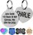 GoTags Stainless Steel Pet ID Tags, Personalized Dog Tags and Cat Tags, up to 8 Lines of Custom Text, Engraved on Both Sides, in Bone, Round, Heart, Bowtie and More (Round, Regular (Pack of 1))