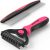 Docrok Pet Grooming Brush & Comb Combo, Cat & Dog Brush for Shedding & Dematting, Undercoat Rake for Long-haired Pets, Pink