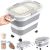 30 Lbs Rice Storage Container with Wheels, Collapsible Airtight Dog Food Storage Container with Transparent Lid, Measuring Cup, Scoop, Handle, BPA Free Rice Holder for Pet Food, Grain, Bird Seed