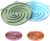 Bifeaw Slow Feeder Cat Bowl, Easy to Clean Silicone Bowl, Ideal for Dry and Wet Food (Green and Blue)