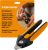 Fiskars Pet Large Nail Clippers, Cat and Dog Nail Trimmers for Grooming, Pet Supplies with Semi-Circular Blade & SoftGrip Handle with Safety Lock, 5.75”, Orange/Black