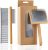 Ergonomic Slicker Brush for Long-Haired Dogs – Wooden Handle, Long Pins for Grooming Goldendoodles