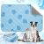 LOOBANI Dog Cooling Mat for Large Dogs – 56″x36″ Pet Cooling Mat with Anti-Slip Bottom, Waterproof Self-Cooling Dog Pad for Crate, Floor & Car, Grey Monstera (Blue, 56″x36″)