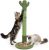 41.5″ Cactus Cat Scratching Post, Heavy Duty Sisal Scratcher with Interactive Ball & Grooming Brush, Stable Anti-Tip Cat Tree for Indoor Cats & Large Cats
