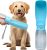 Dog Water Bottle, Leak Proof Portable Puppy Water Dispenser, Travel Puppy Water Bowl, Foldable Transparent Dog Water Bottle for Pets Outdoor Walking, Hiking, Travel, Food Grade Plastic – 19oz Blue