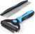 Docrok Pet Grooming Combo – Blue Deshedding Brush with Metal Comb for Detangling and Dematting Long, Matted Fur on Cats and Dogs