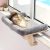 Zakkart Cat Perch for Window Sill with Bolster – Orthopedic Hammock Design with Premium Hardwood & Robust Metal Frame – Cat Window Seat for Large Cats – Natural Color Wood Gray Bed, 26.4”W