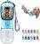 Cibaabo Dog Water Bottle with Food Container, Travel Puppy Water Bowl, Portable Pet Dispenser, Dog Gift Stuff Accessories Items, Puppy Essentials Necessities for Yorkie Cat Walking and Hiking