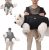 Dog Lift Harness Backpack Carrier for Large Dogs, Full Body Sling with Handle, Dog Harness for Joint Injuries, Arthritis, Ideal for Stairs, Elderly Dogs (Black 2XL 50-66 LBS)