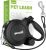 26ft Dog Leash Retractable with Chew Proof Extender, Upgraded Heavy Duty Retractable Dog Leash with Poop Bag Holder,Anti-Slip Grip, Reflective Leashes for Medium Large Pets 33lbs-110lbs (Black)