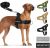 SlowTon No Pull Dog Harness with Front Clip – Heavy Duty, Soft Padded | Neck & Chest Adjustable, Tactical Pet Vest and Leash Set for Large Medium Sized Dogs, for Easy Walk & Training, Black L