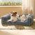 Bedsure ComfyFleece™ Orthopedic Dog Bed for Medium Dogs, Waterproof Memory Foam Medium Pet Beds with Sides, Non-Slip Bottom and Egg-Crate Foam Dog Couch Sofa with Washable Corduroy Cover, Grey