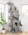 Globlazer Heavy Duty Cat Tree, 70 inch Sturdy Cat Tree for Indoor Cats Extra Large Cat Tower with Scratching Post, Hammock, Cat Condo for Adult Cats Kittens, F70 Pro, Light Grey