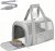 Cat Carrier Pet Dog Carrier Airline Approved for Puppy Cat Carrier Under 15 lbs, Collapsible Soft Sided Airline Approved Cat Carriers, Grey